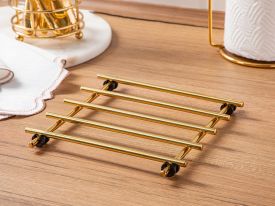 Charming Metal Hot Mat 20x20 cm Gold