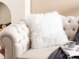 Jade Plush Cushion Cover 45x45 Cm White