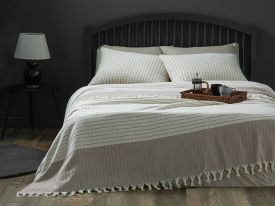 Bed Quilt Set 240x260 Cm Beige