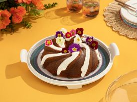 Melamine Cake Bell Glass 31 cm Blue