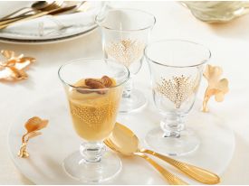 Weensy Glass 3 Set Cup 200 ML Gold