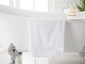 Wave Bath Towel 100x150 Cm White