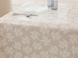 Flowers Tablecloth 200x140 Cm Cream-Stone