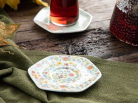 Floweret Porcelain Tea Plate 12 cm Colorful