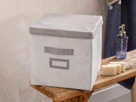 Royal Stripe polypropylene Storage Box 30x30x20 Cm Gray