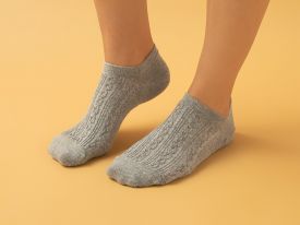 Samara Cotton Women Ankle Socks 36-40 Gray