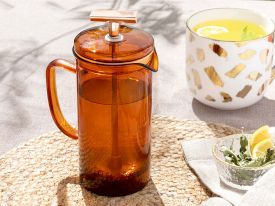 Stainless Steel French Press 35.0x32.5x10.5 Cm Amber