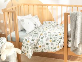 Cotton Baby Duvet Cover Set 100x150 Cm Green