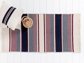 Multi Colors Cottony Rug 80x150 Cm Cream-claret Red