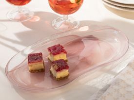 Pure Love Glass Platter 14x14x70 Cm Powder