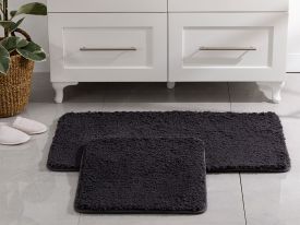 Sheep Polyestere Bath Mat Set 60x100 - 50x60 Cm Stone Coal