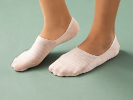 Fleur Cotton Women Ballet Socks 36-40 Powder
