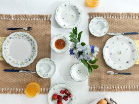 Fiorellino Porcelain 8 Pieces 2 People 21-17-12-12 Cm