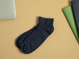 Basic Comfort Pamuk Men'S Ankle Socks 40-44 Dark Blue