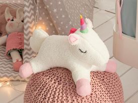 Mini Unicorn Decoratice Pillow 32x24 White