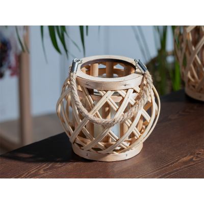 Shiny Bamboo Lantern Beige