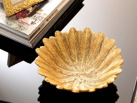 Pure Decorative Platter 21.5x21.5x7.5 Cm Gold