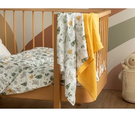 Honey Bear Cotton Muslin Baby Muslin Set 65X65 Cm Hardal