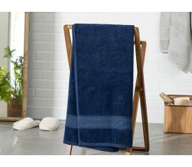 Deluxe Cottony Bath Towel 90x150 Cm Dark Blue