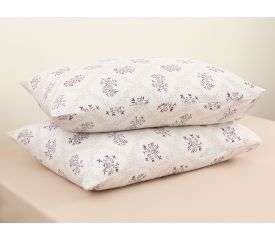 Vintage Floral Cotton Pillowcase 2 Piece 50x70 Cm Damson