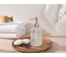 Soft Bath Glass Liquid Soap Dispense Rose Gold