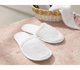 Simple Cotton Women's Spa Slippers 36-40 White