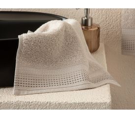 Stripes Striped Hand Towel 30x34 Cm Light Beige
