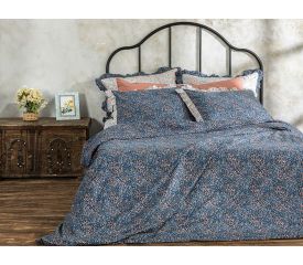 Millefleur Cottony For One Person Duvet Cover Set Pack 160X220 Cm Dark Blue