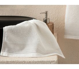 Stripes Striped Hand Towel 30x34 Cm Ecru