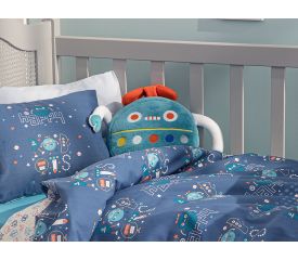 Happy Robots Decoratice Pillow 32x25 Green
