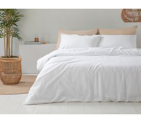 Aurora Silky Touch Double Person Duvet Cover Set 200x220 Cm White
