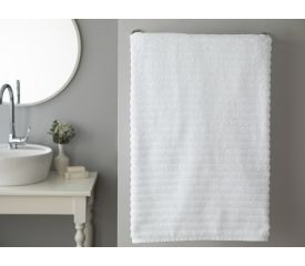 Dalgalı Yumuşak Dokulu Wave Bath Towel 90 Ml White