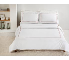 Arcadia Cottony Double Person Duvet Cover Set 200x220 Cm Terracotta