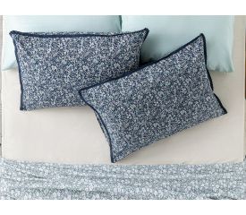 Fleur De Nuit Cottony 2 Set Pillowcase 50X70 Cm Dark Blue