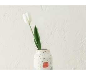 Tulip Garden Single Branch Artificial Flower 45 Cm White