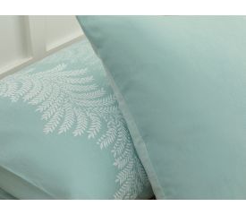 Elegant Leaves Cotton 2 Set Pillowcase 50x70 Cm Light Celadon