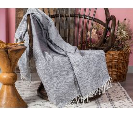 Tiles Chair Shawl 120x160 Cm Gray