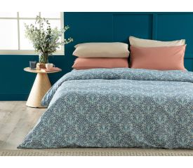 Tulip Blues Easy Iron For One Person Duvet Cover 160x220 Cm Dark Blue