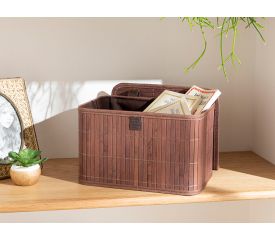 Fancy Bamboo Storage Box 36x27x22 Cm Brown