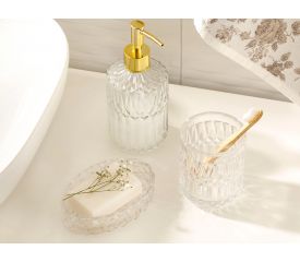 Lucia Glass 3 Set Bathroom Set Transparent