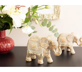 Elephant's Trunk Polyresin Decorative Object 20x8.5x14.5 Cm Coffee