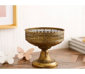 Karissa Metal Decorative Obje 20x20x17.5 Gold