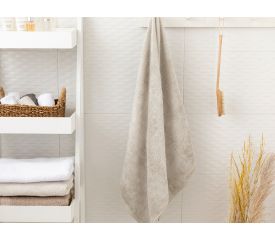 Leafy Bamboo Bath Towel 70x140 Cm Beige
