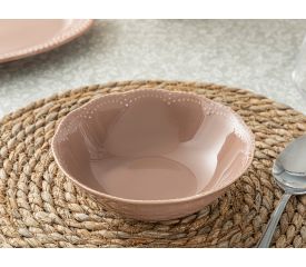 Viyana Porcelain Soup Bowl 16 Cm Rose Color