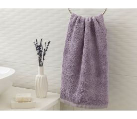 Leafy Bamboo Face Towel 50x90 Cm Lilac