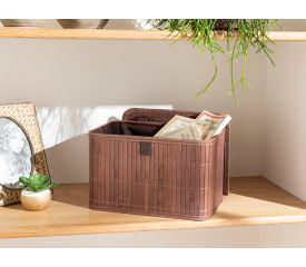 Fancy Bamboo Storage Box 28x20x18 Cm Brown