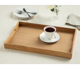 Wooden Decorative Tray 31x46 Cm Brown
