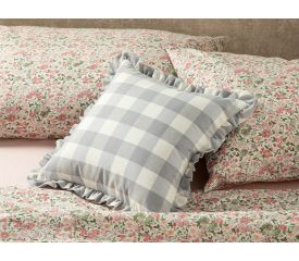 Plaid Cotton Weaving Cover Throw Pillows 45X45 Cm Gray