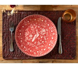 Hermosa Porcelain Service Plate 25 Cm Red