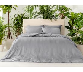 Crystal Silky Twill Duvet Cover Full Set Double Size 200x220 Cm Gray